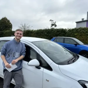 Adam passed his driving test with Martyn Cowell Driving School