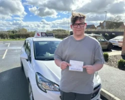 Bayley passed his driving test 1st time
