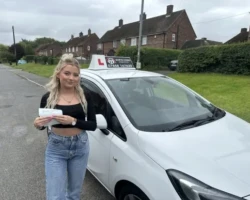 Congratulations Charlee on passing your driving test First time today in Scunthorpe