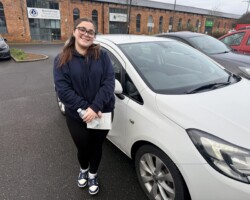 Congratulations Rebecca passing First time in Lincoln
