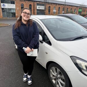 Congratulations Rebecca passing First time in Lincoln